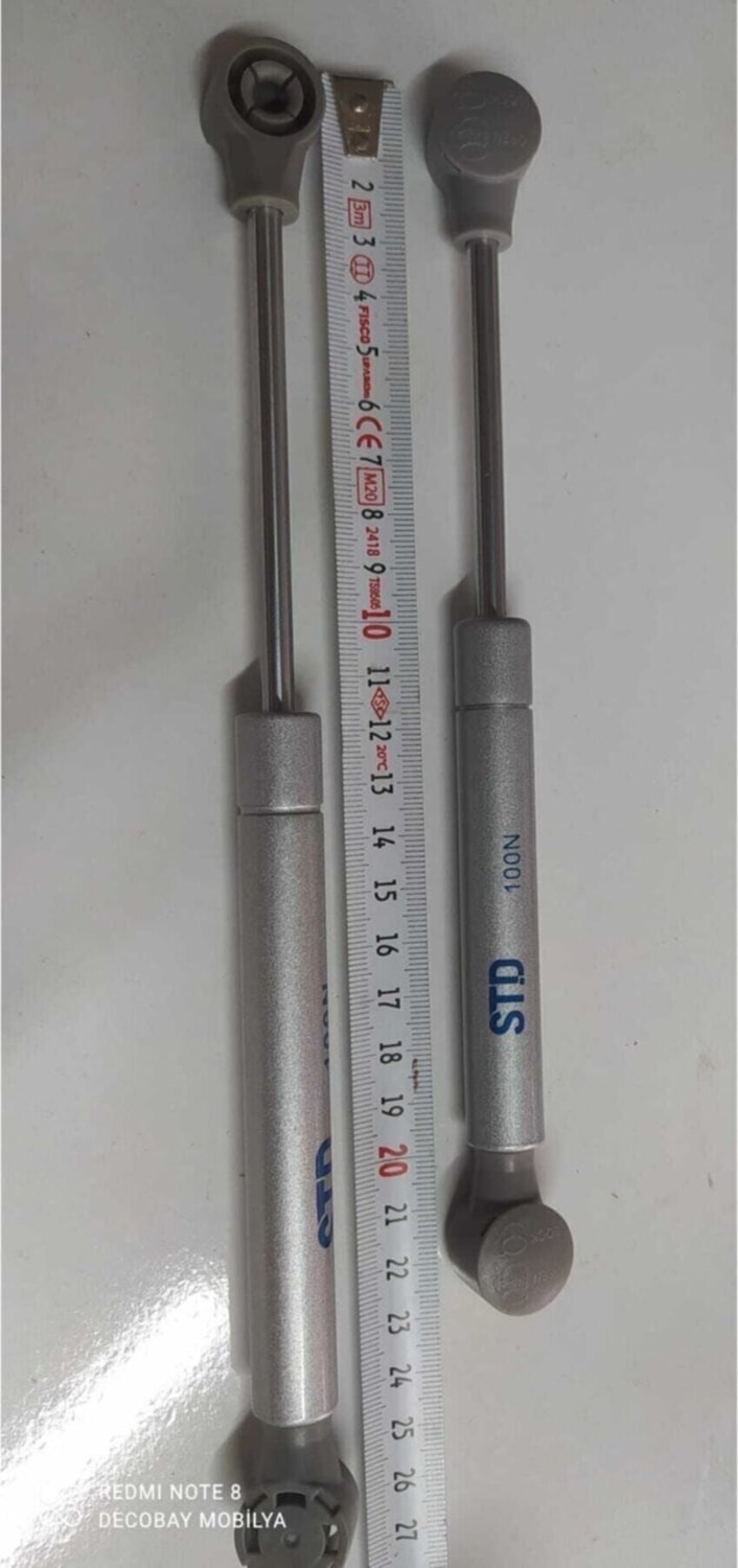 Mutfak Dolap Kapak Amortisörü 100NM Gazlı Piston 1 Adet / Ürün 100N - Beyaz