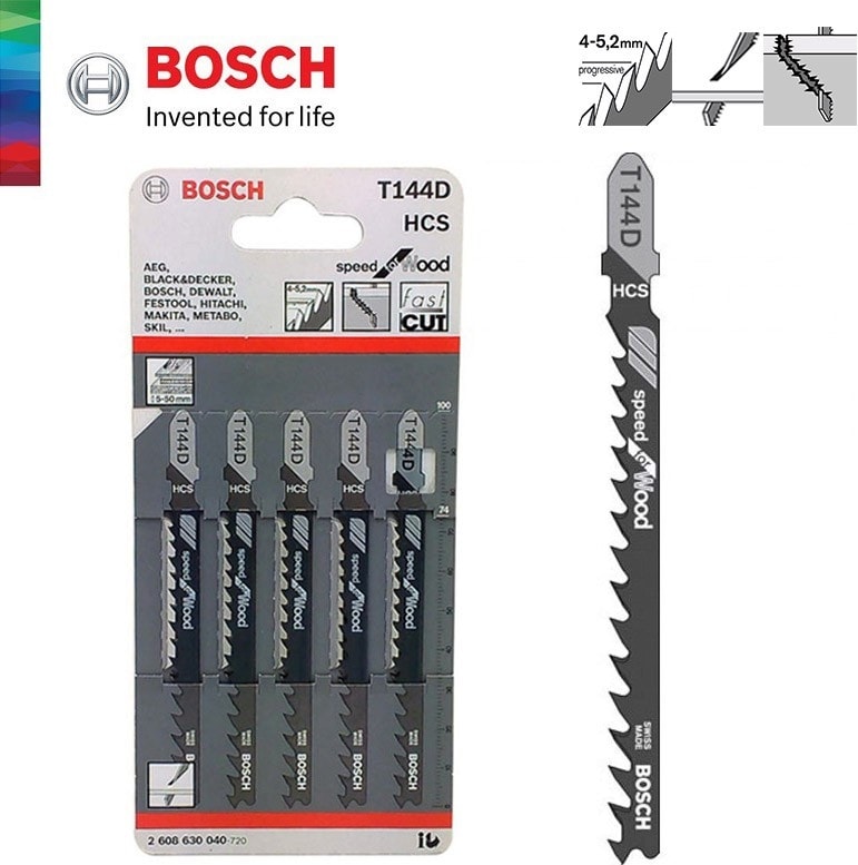 BOSCH T144d Dekupaj Testere Bıçağı Hcs Ahşap 100 Mm Dekopaj