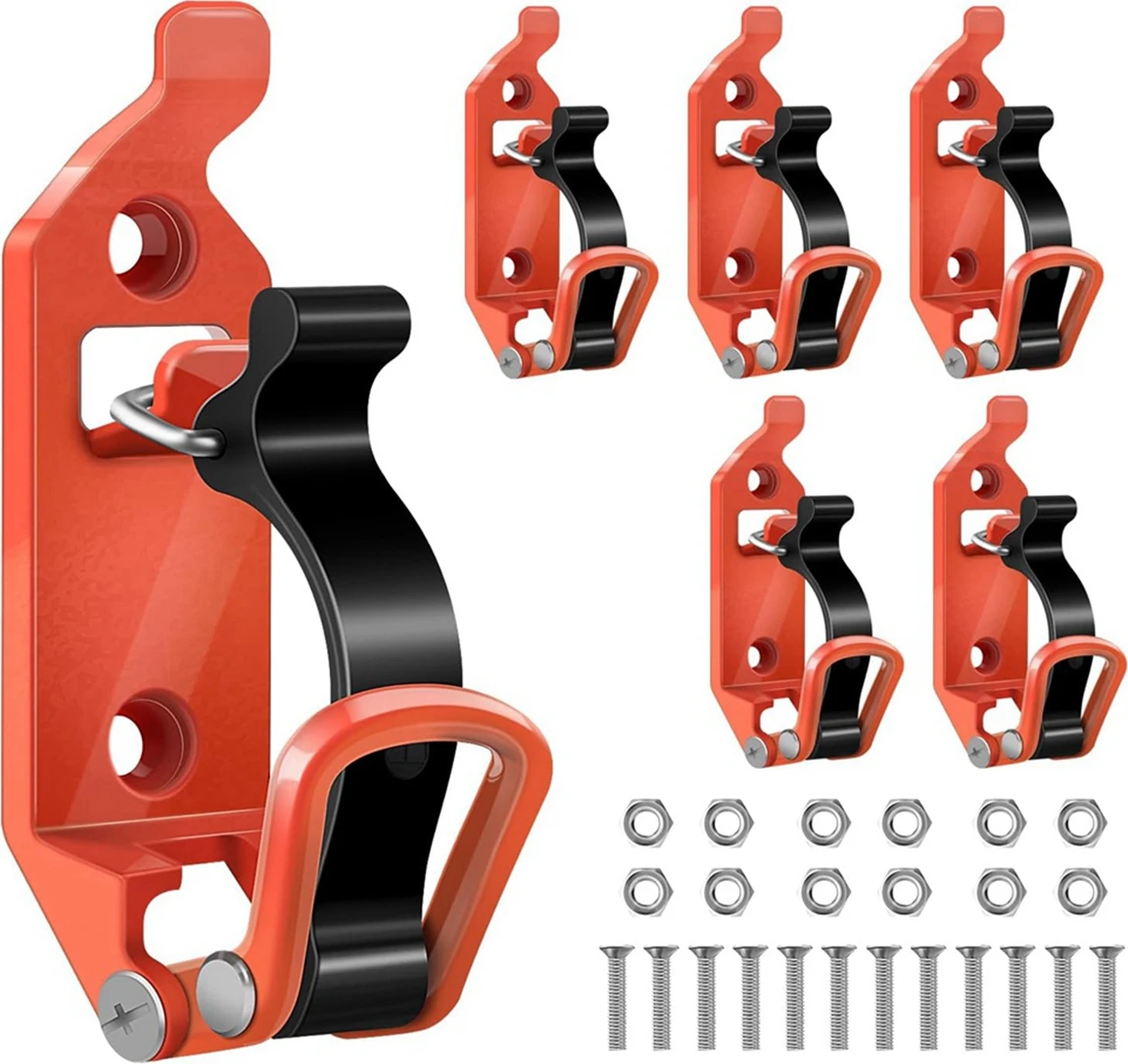6 Adet Tavan Rafı Için Kürek Montajı, Metal Kauçuk Kelepçe Montaj Braketleri, Dayanıklı Balta Tutucu Kelepçe Montaj Kiti (Turuncu) (Yurt Dışından)