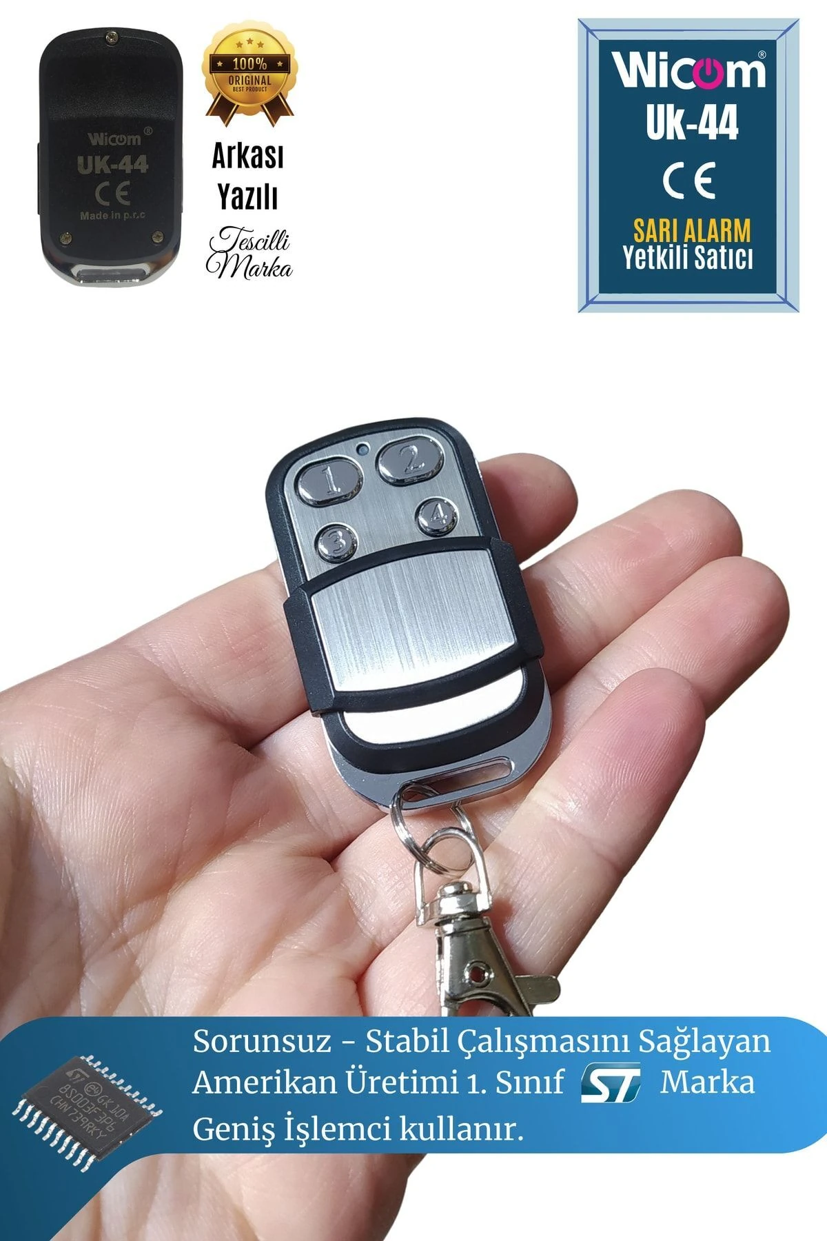 Uk-44 Unıversal Akıllı Öğrenebilen Kepenk-otopark Kumandası 434mhz