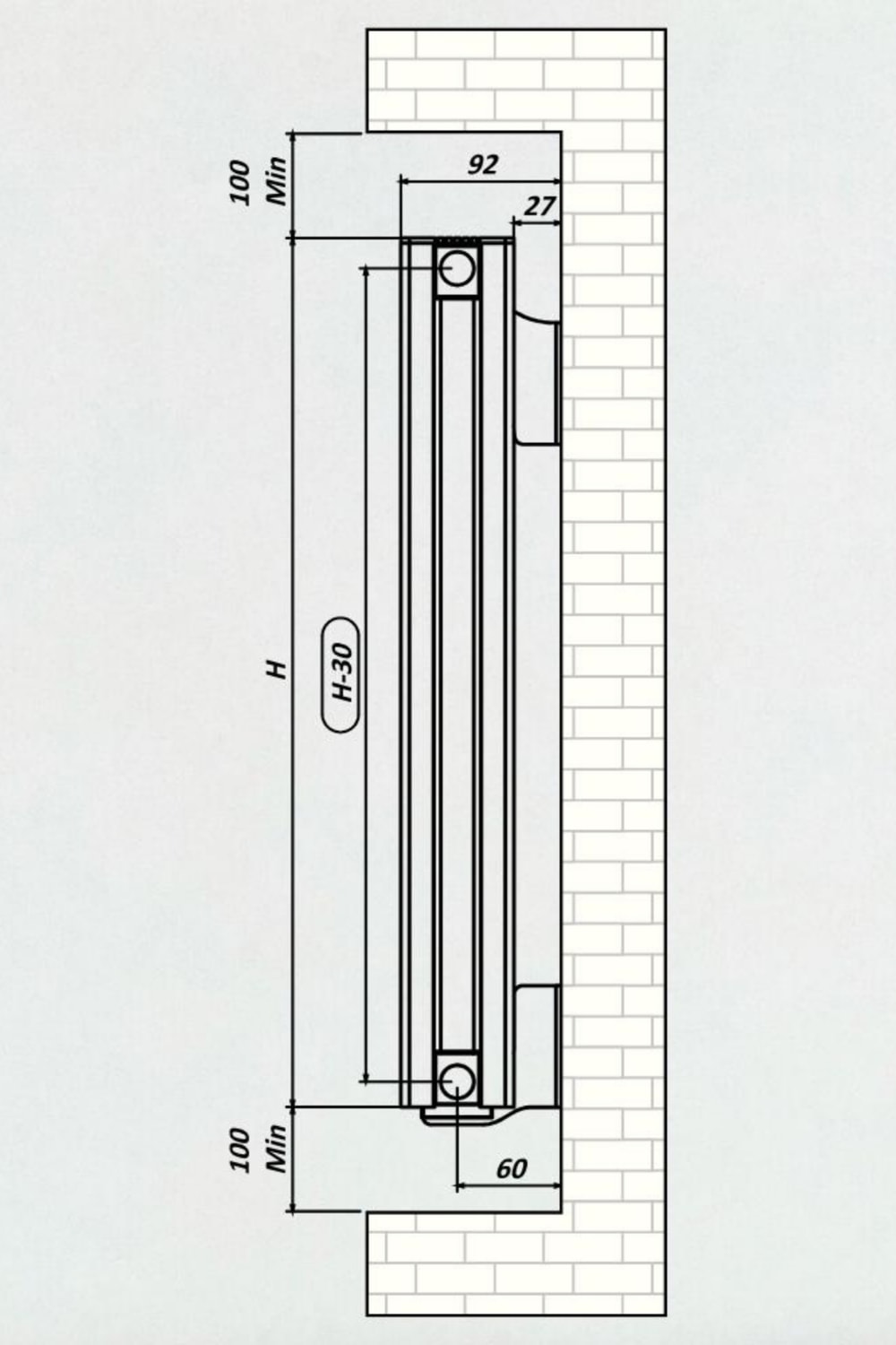 Argus Alüminyum Radyatör 1000 x 350 (5 Dilim) Kırık Beyaz
