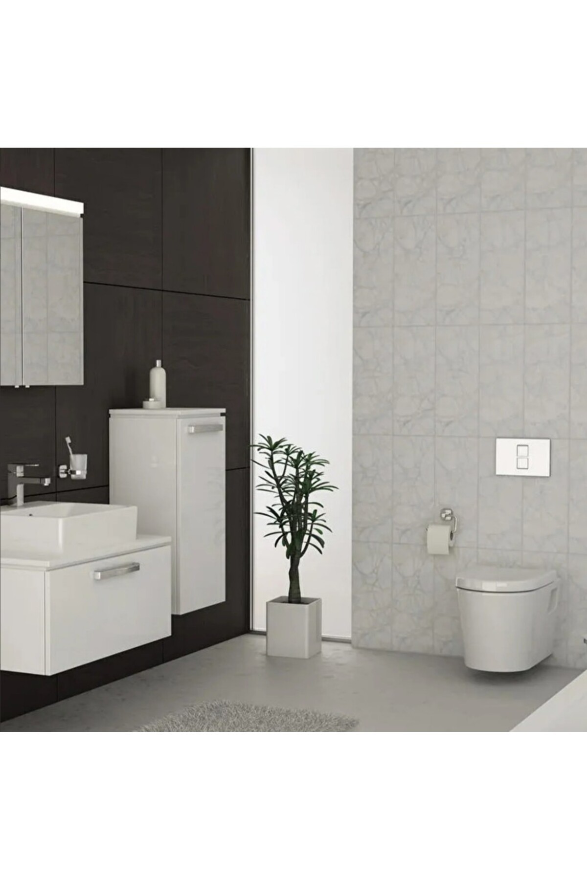 Integra Round 7063l003-0850 Asma Klozet, 54 Cm(KAPAK HARİÇTİR)