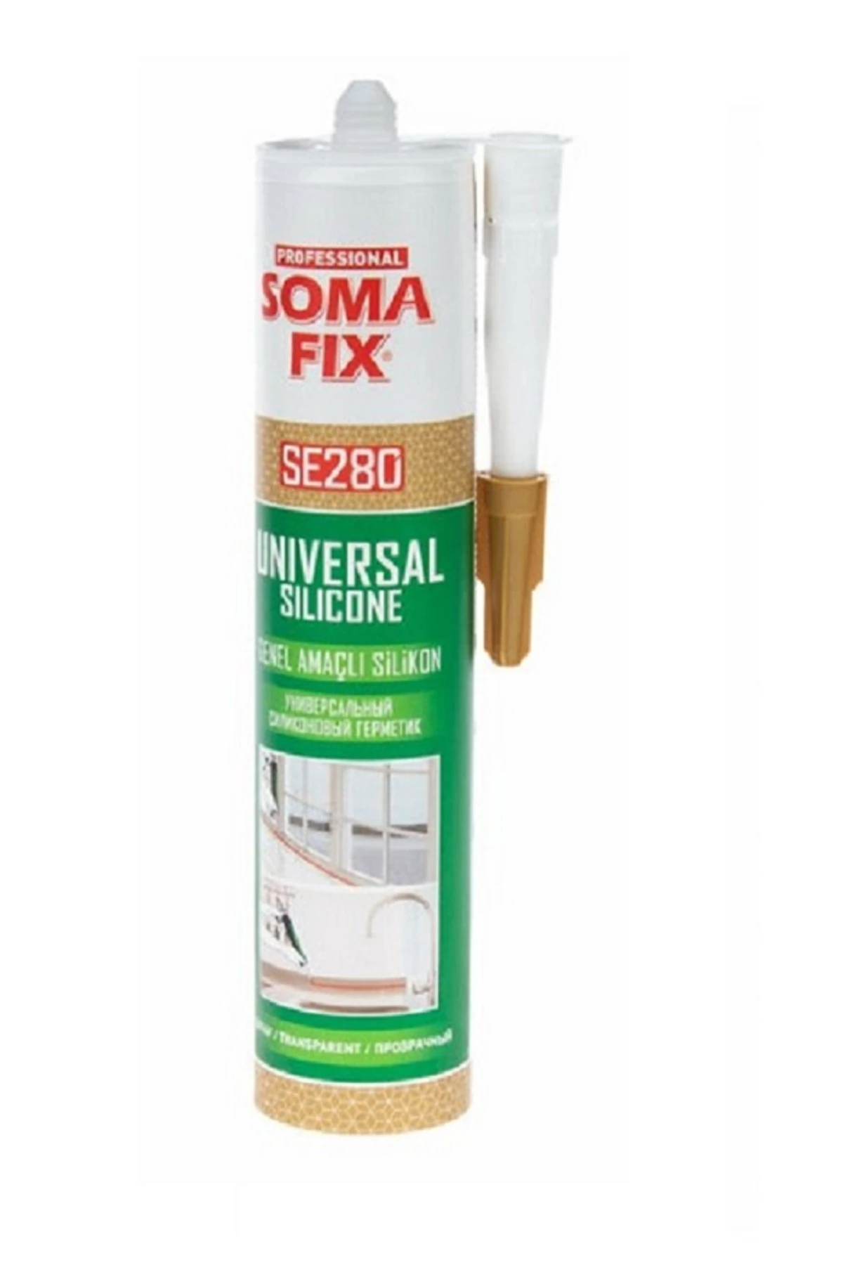 Gri Somafıx Genel Amaçlı Asetik Silikon 320 gr