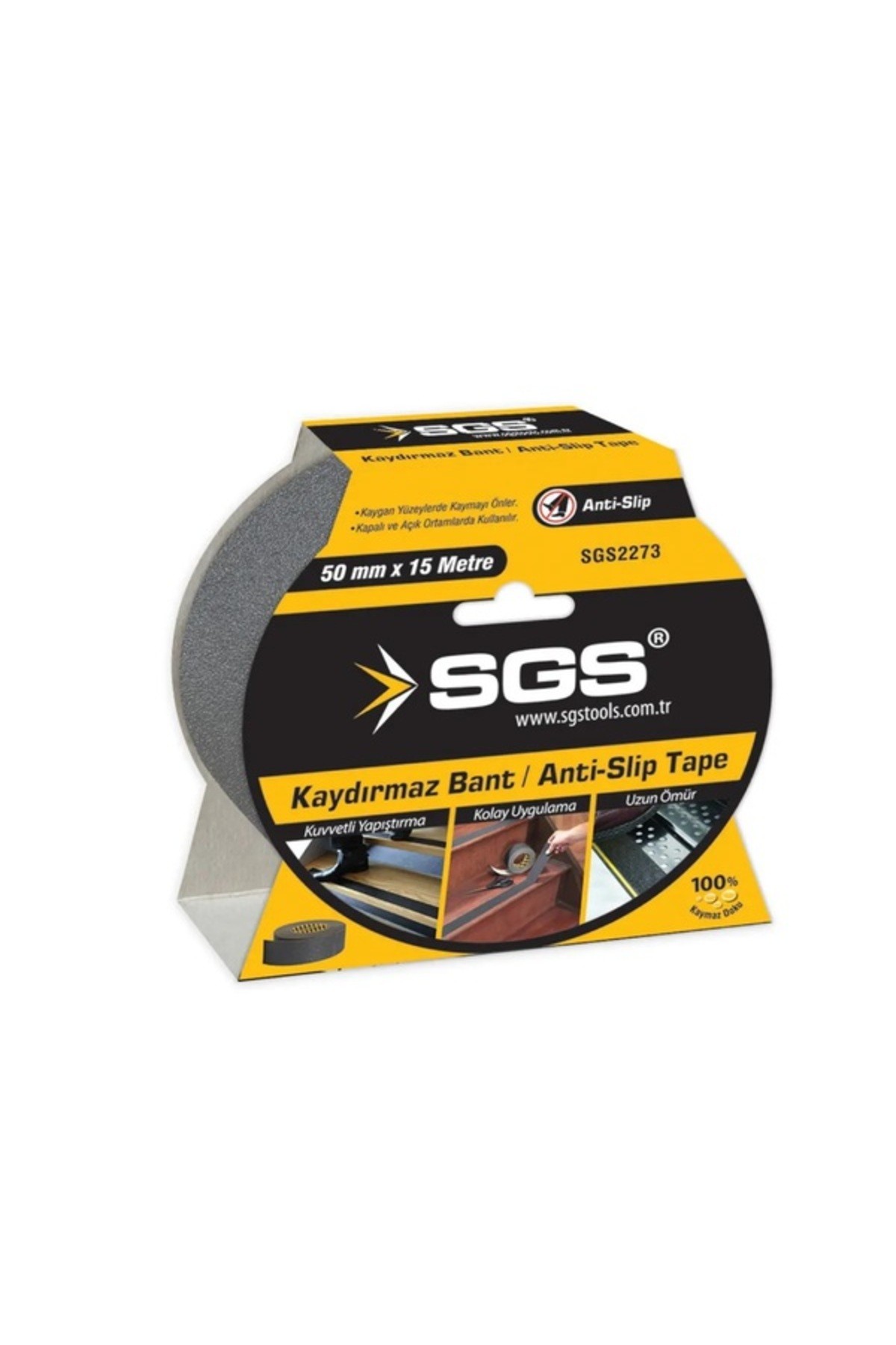 Merdiven Kaydırmaz Bandı 50mm X 5 Metre – Geniş Yüzeylerde Maksimum Güvenlik!