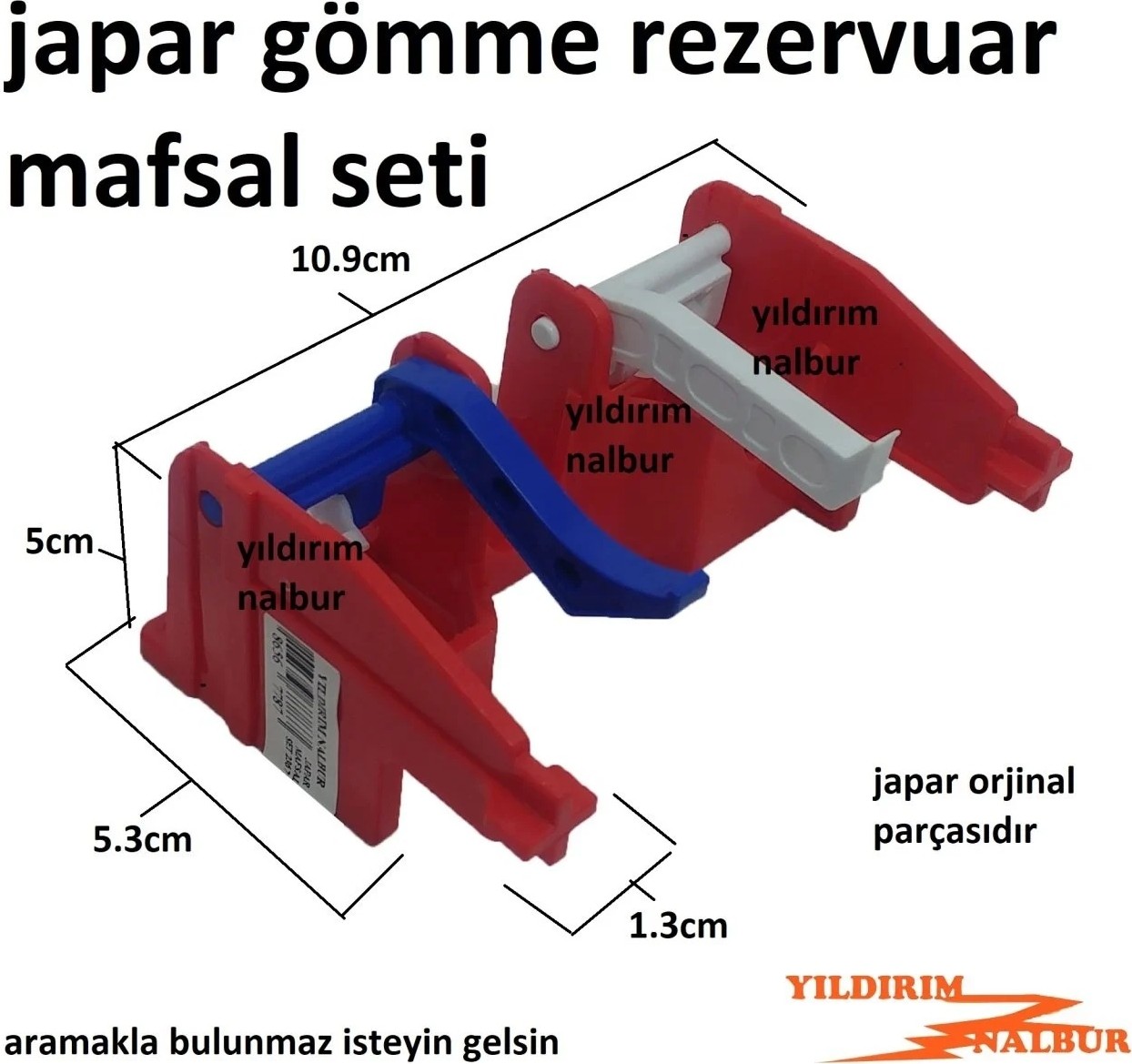 Gömme Rezervuar Mafsal Seti Köprü Takımı Renkli Kaldıraç