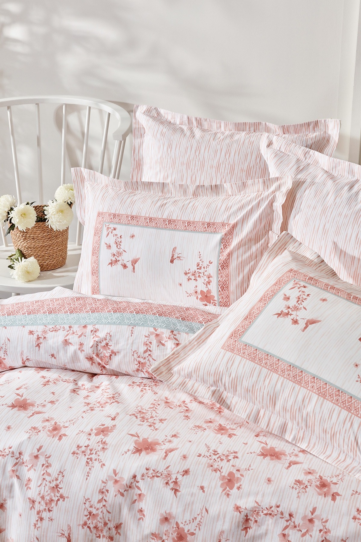 Minella Ranforce Çift Kişilik Nevresim Takımı - Blush