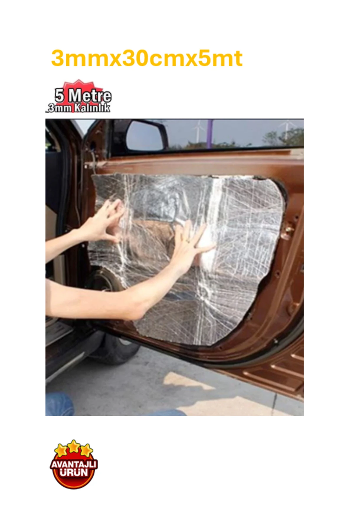 Folyolu Kauçuk Bant 3mmx30cmx5mt Isı Ve Ses İzolasyon Bandı Alüminyum Kauçuk Yalıtım Bandı