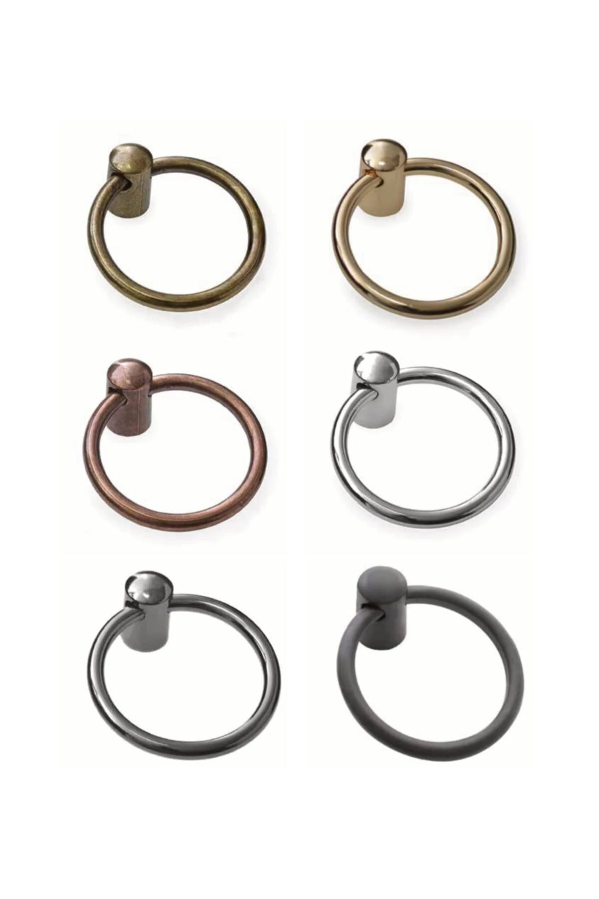 Halka Sarkaç Mat Siyah Mobilya Vestiyer Çekmece Dolap Kulbu Tek Delik