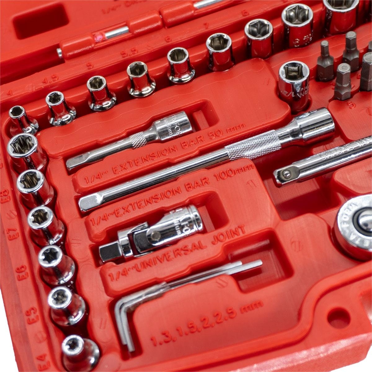 C00-61PH2 1/4” 6 Köşe Lokma Takımı - 61 Parça
