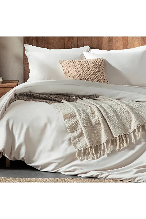 Cıelo Bambu Nevresim Takımı 200x220 Cm Açık Bej