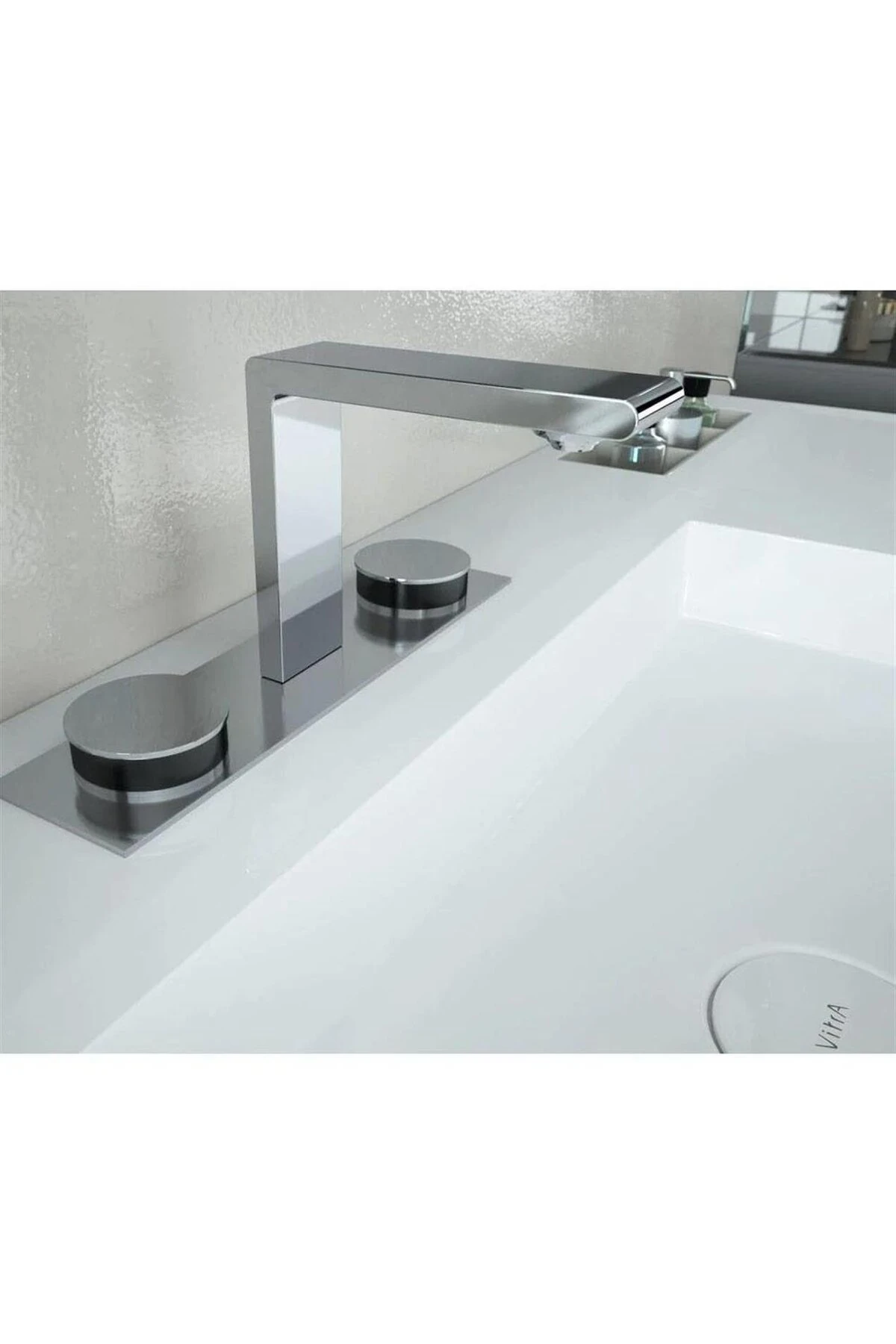 Lavabo Bataryası, Memoria, Ankastre (3 Delikli Lavabolar İçin) Krom - Siyah, A4231558