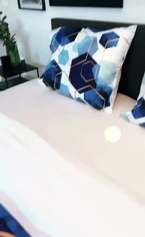 Blue Hexagon 3D Pamuk Saten Çift Kişilik Nevresim Takımı