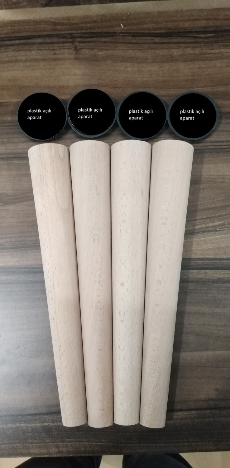 5'lik Naturel Ahşap Masa Sehpa Ayakları 40CM-41CM-42CM-43CM-44CM-45CM