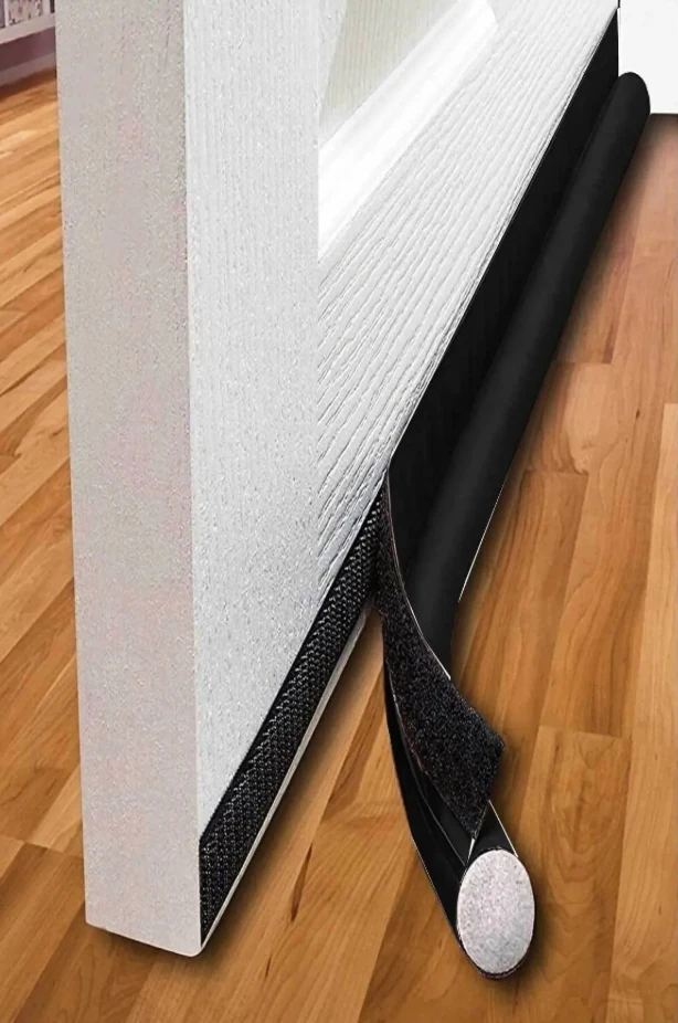 Kapı Altı Rüzgar Önleyici, Isı Yalıtım Süngeri, Eşik Altlığı, Soğuk Geçirmez 2 Adet Siyah