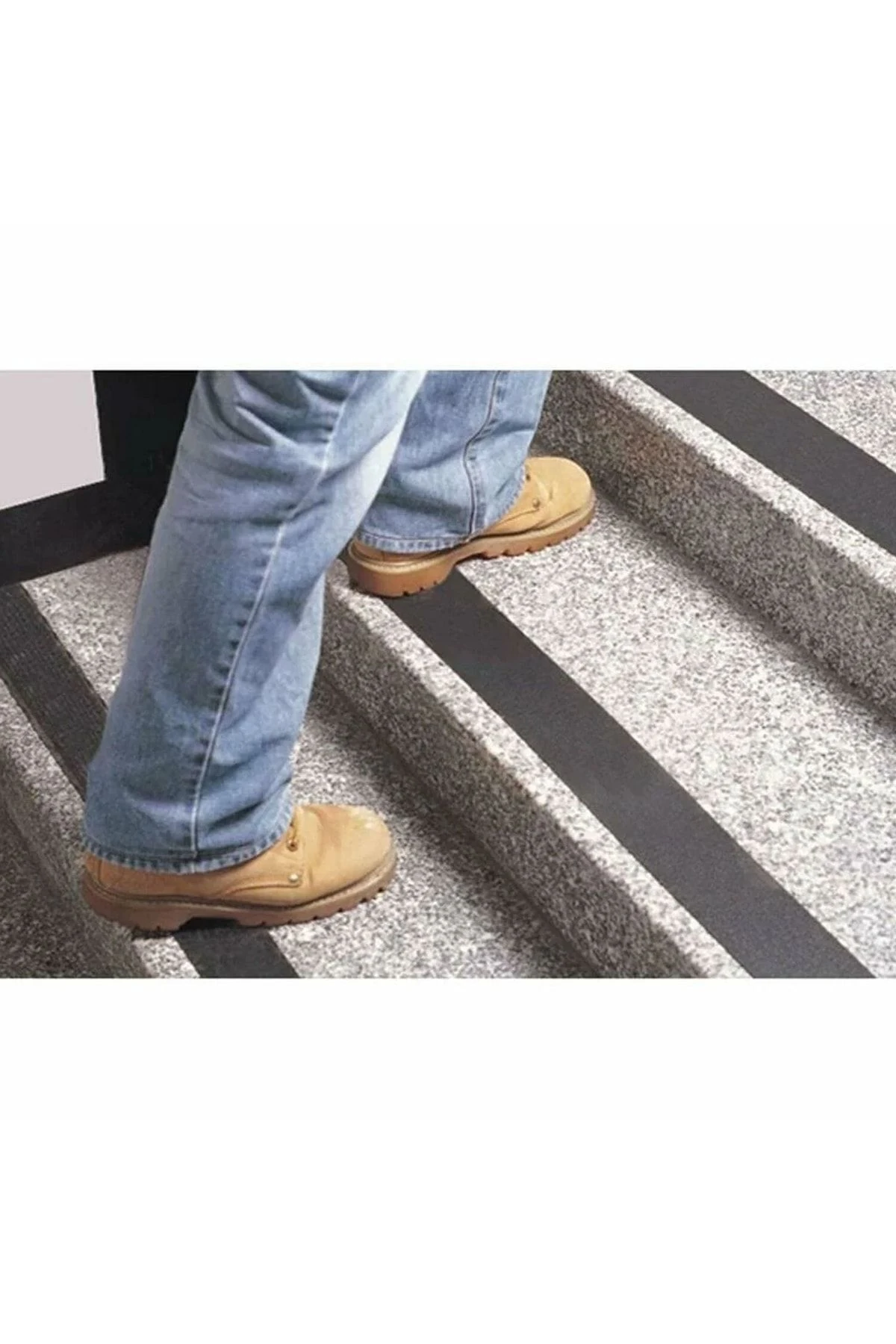 Merdiven Zemin Kaydırmaz Bant (5 CM X 10 METRE) Yapışkanlı Kaymaz Bant Siyah