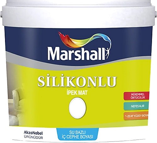 Marshall Silikonlu İpek Mat 7,5 lt İç Cephe Boyası