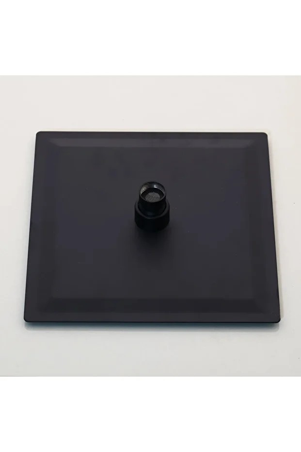 Tepe Duş Başlığı Kare Slim 304 Metal 25x25 Cm Siyah Ktd102-b