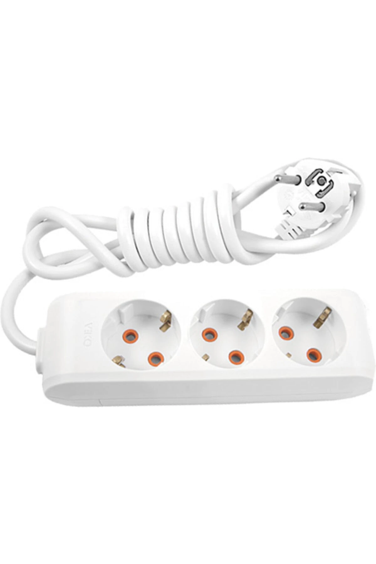Viko Multi-let Üçlü Priz Topraklı Kablolu Çocuk Korumalı 3 Metre-beyaz