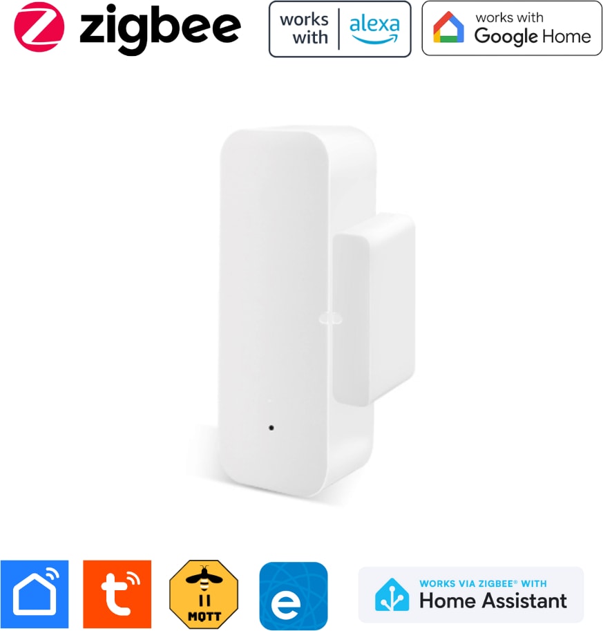 Zigbee Kapı Pencere Sensörü ( Tuya, Smart Life, Ewelink, Zigbee2Mqtt, Homeassistant Uyumlu )