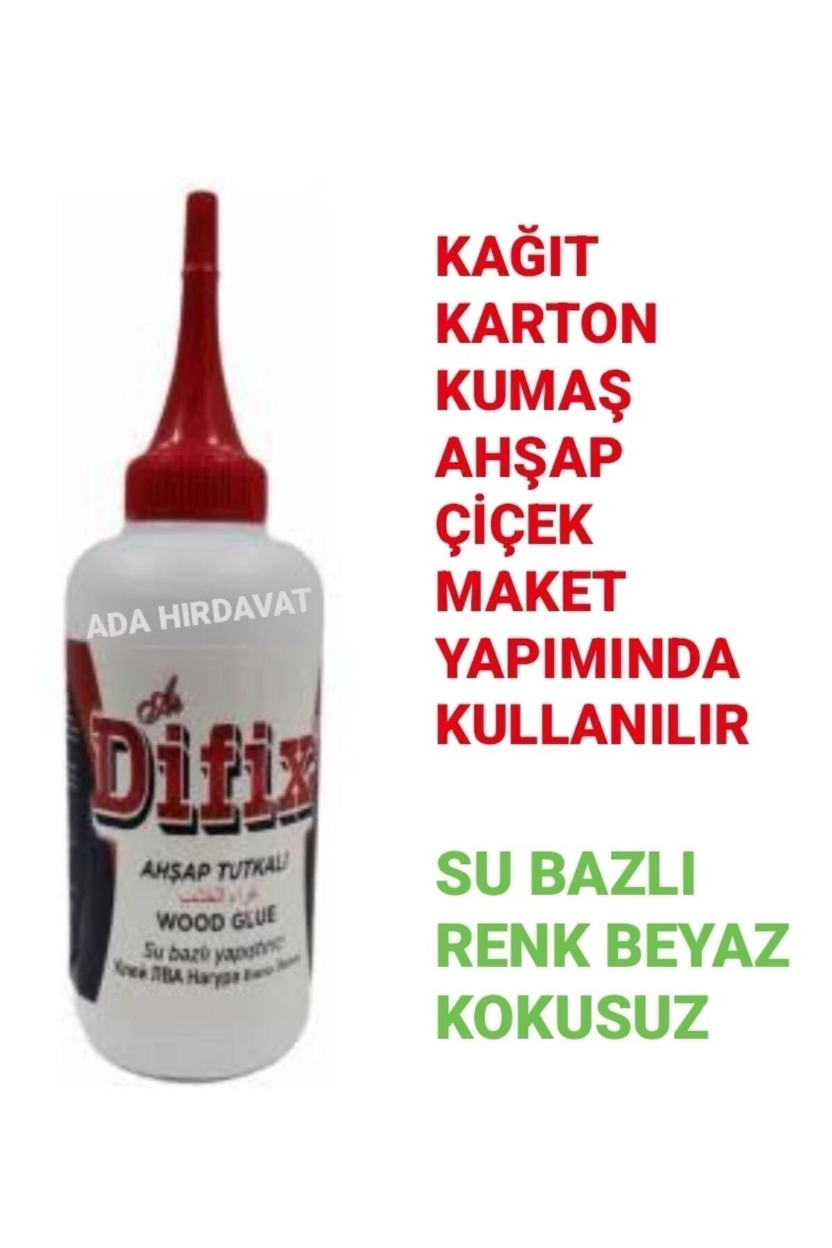 Difix Ahşap-ağaç Tutkal / Su Bazlı Yapıştırıcı / Beyaz / 100gr