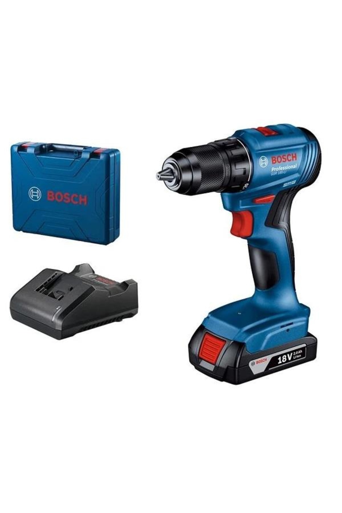 BOSCH GSR 185-LI Tek Akülü Delme Vidalama Makinesi 2 Ah - 06019K3001