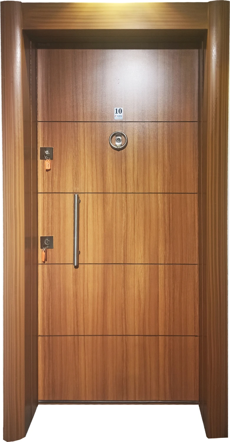 Çelik Kapı, Eskitme Kasalı Düz Model Daire Giriş Kapısı, Sağ Açılım