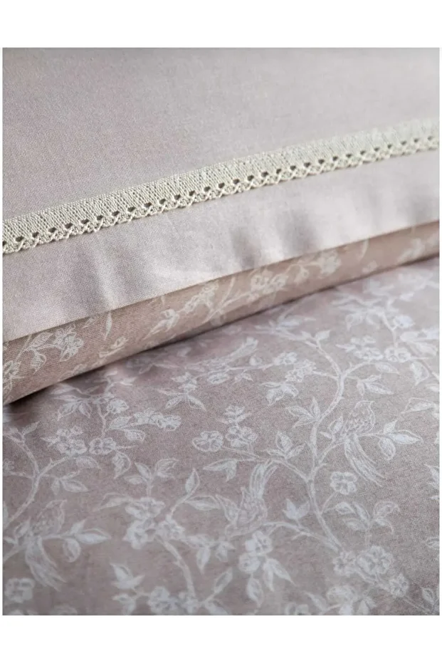 Çift Kişilik Pamuk Krep Nevresim Takımı GALVIN BEIGE