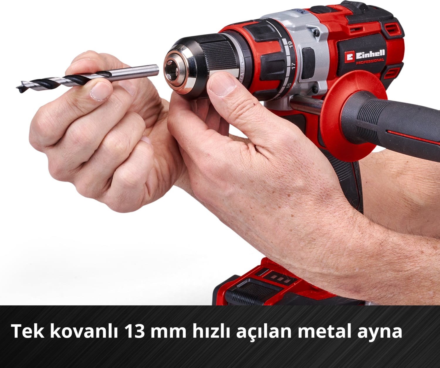 EİNHELL Professional Akülü Vidalama TP-CD 18/80 Li BL-Solo Power X-Change (18 V, Kömürsüz, 80 Nm, 13 mm mandren, 2 vites, 19 tork ayarı, delme modu, akü dahil değildir) - 4514300