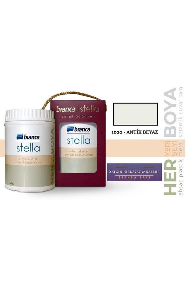 Stella Tezgah - Banyo - Zemin Boyama Seti 5-6 Metrekare - Antik Beyaz