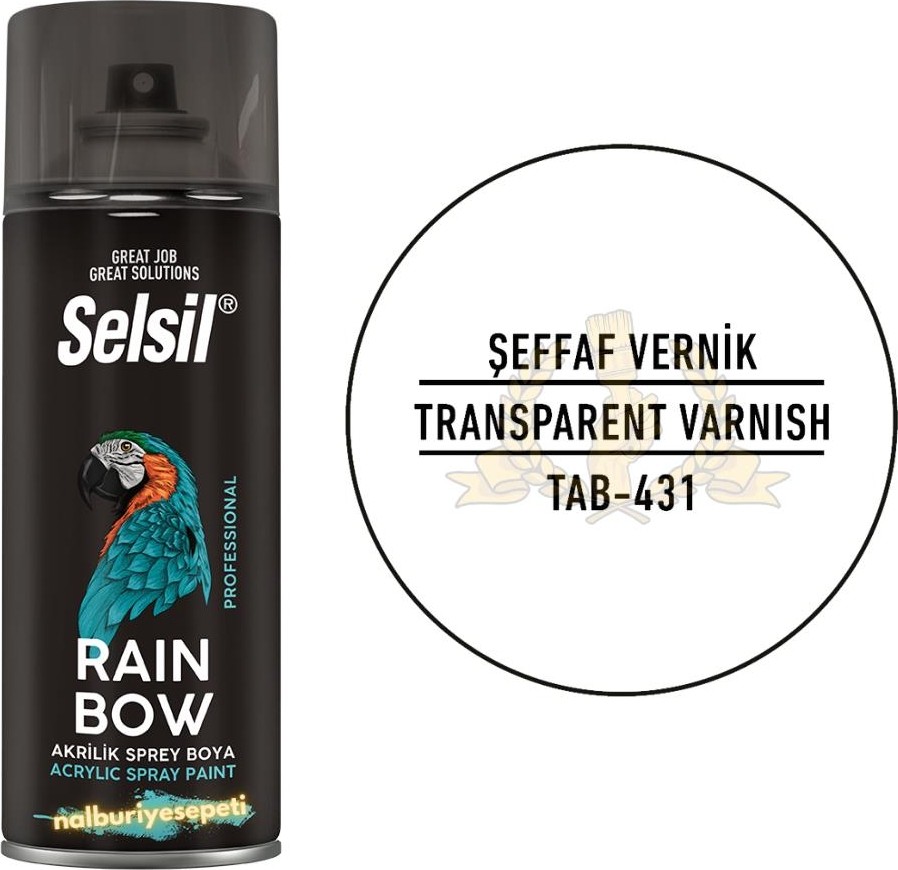 Rainbow Sprey Şeffaf Parlak Vernik 400 ml