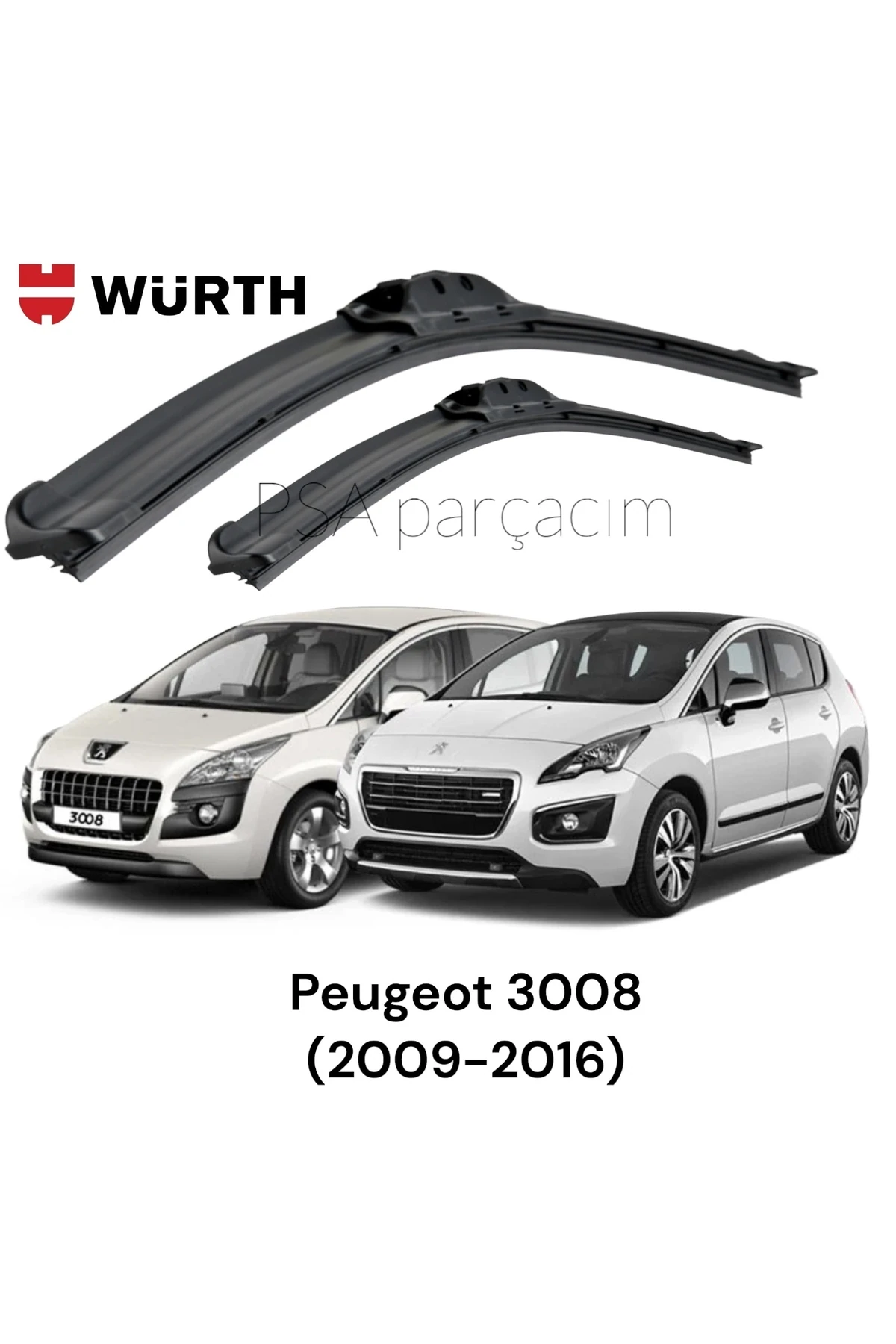 Peugeot 3008 Muz Silecek Takımı Dört Mevsim (2009-2016) 2'li