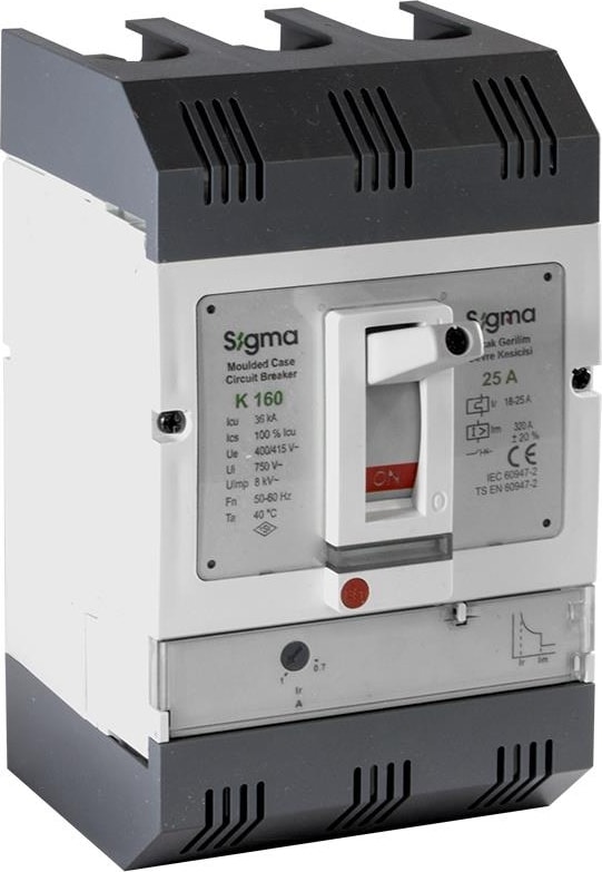 3K160040 3X40A 36KA Termik Manyetik Şalter 28-40A Ayarlı