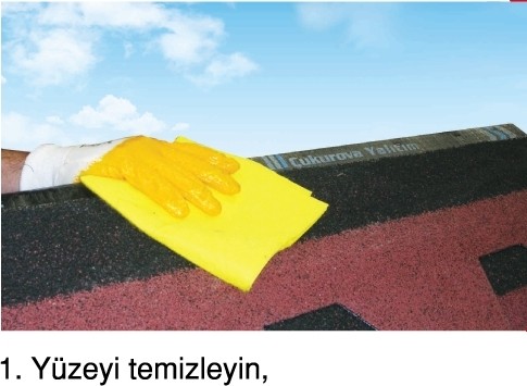 4x4 Shingle Mahya Bandı Baca Dibi Bandı Su Yalıtım Örtüsü (32CMX5 Metre)-Kırmızı