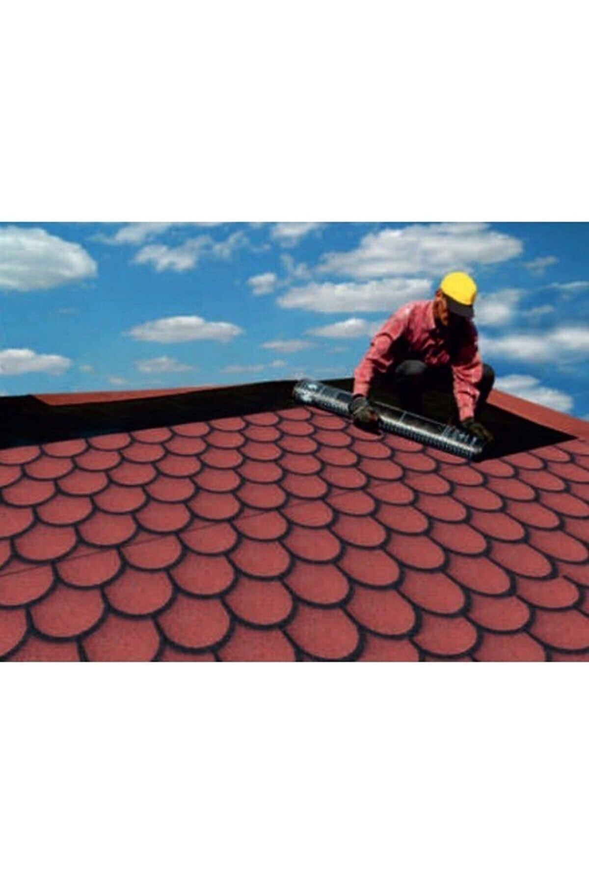 Kırmızı Yonca Desenli Arduazlı Kumlu Rulo Membran (ŞINGIL)