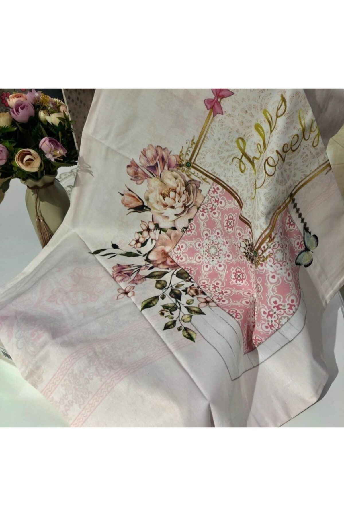 Çift Kişilik Nevresim Takımı Fitted Audrey Pembe - Çarşafı Lastikli