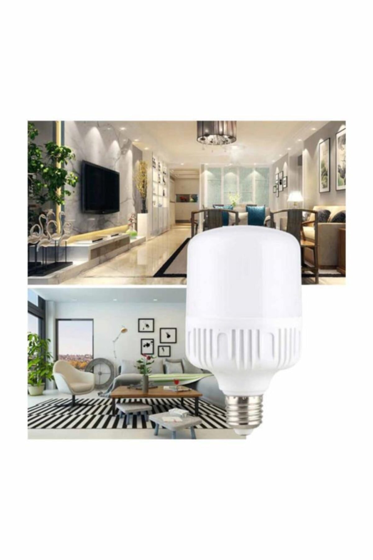 18w (104w) Büyük Boy Led Ampul Beyaz Tasarruflu Jumbo Torch Pazar Lambası 6500k Boy:13,6 Cm