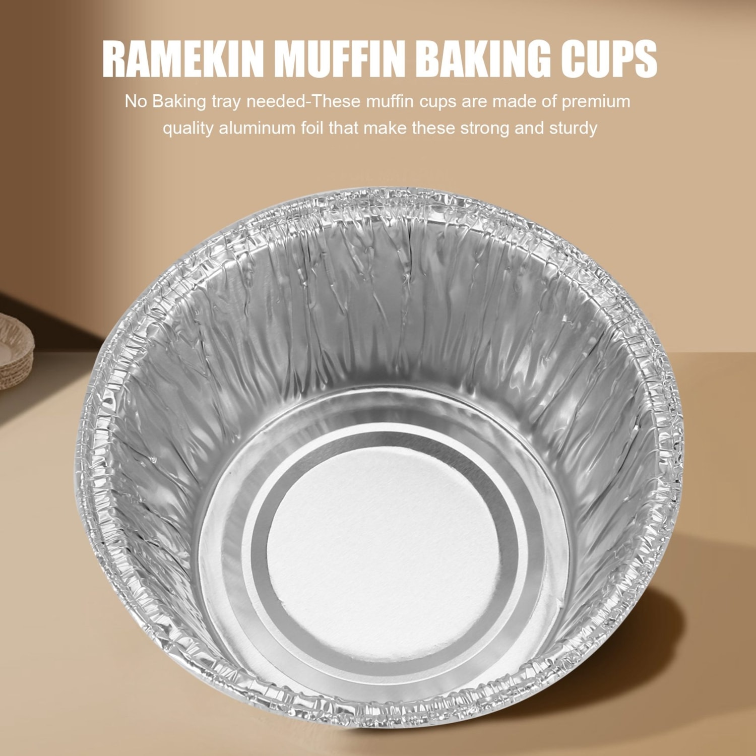 150 Adet Alüminyum Folyo Cupcake Bardaklar Ramekin Muffin Pişirme Kapları, Tek Kullanımlık Muffin Kalıpları, Ramekin Tutucu Bardaklar, Alüminyum Cupcake Pişirme, Puding Pişirme Kapları (Yurt Dışından)