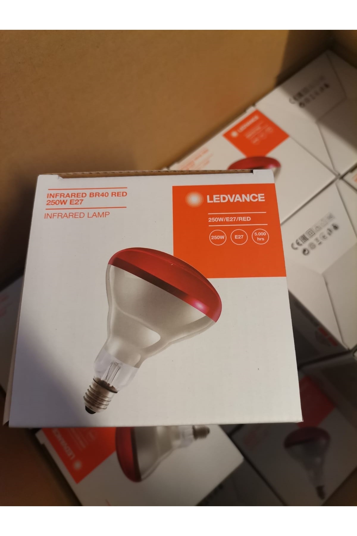 250W Infrared Kırmızı Ampul E27 Isıtıcılı Lamba Kırmızı Işık