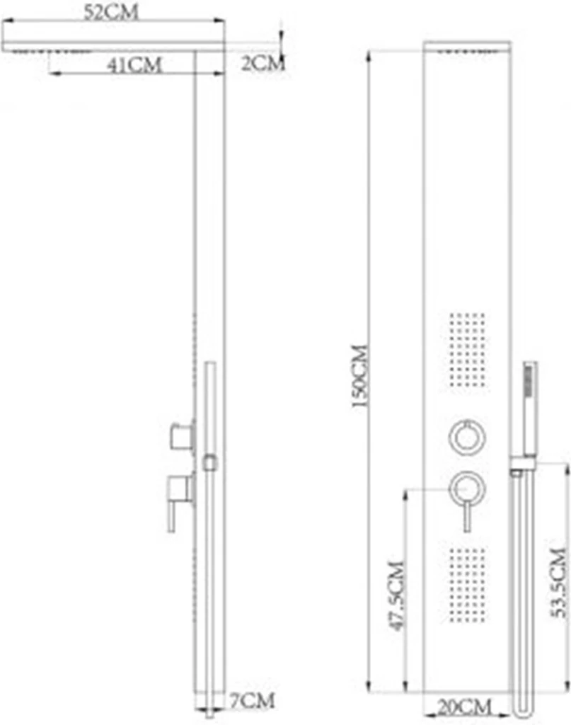Idea Gagalı Duş Paneli-Altın