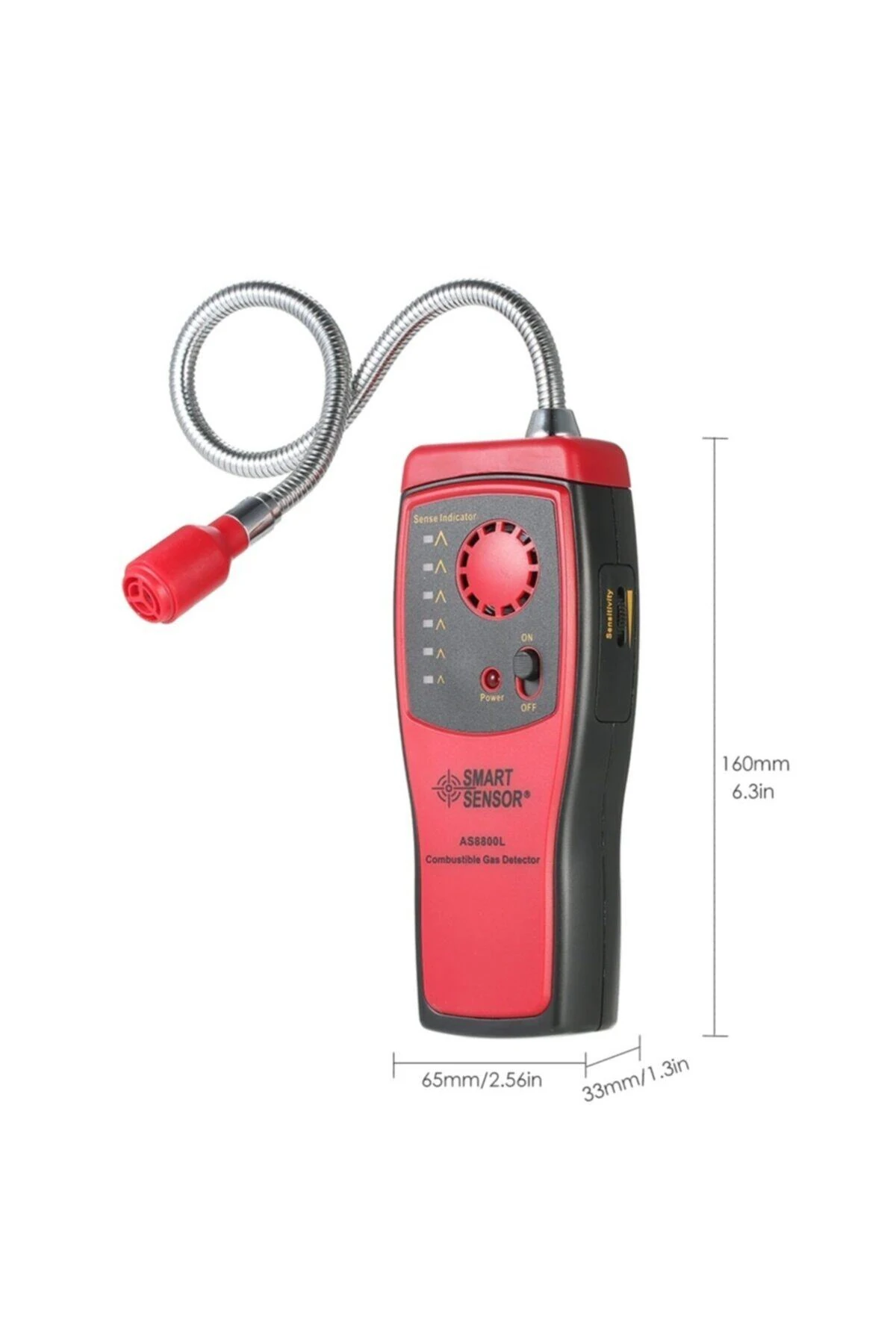 Gaz Analizörü Yanıcı El Dedektörü Doğal Gaz Kaçak Belirleme Ölçüm Cihazı Ses Ve Işık Alarmı AS8800L
