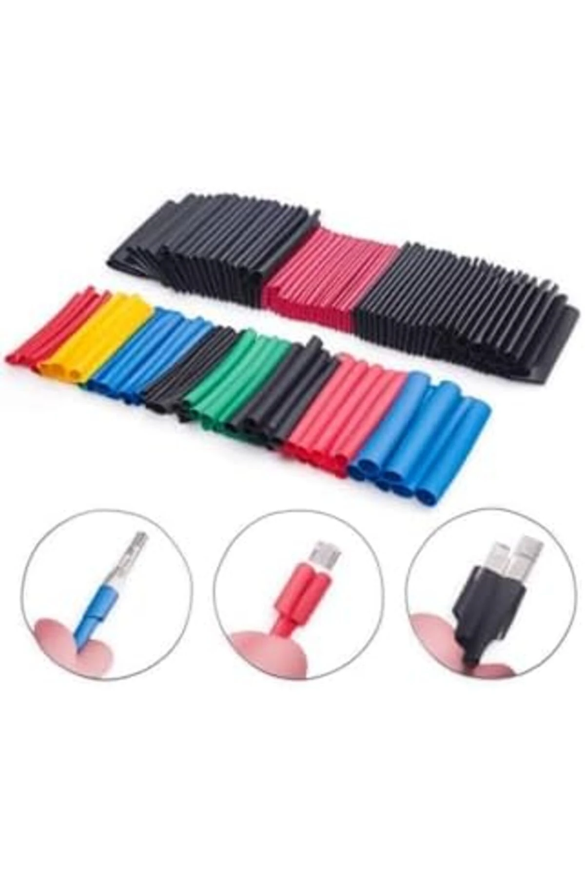 trendflare Isı ile Daralan Makaron 560 Parça Karışık Renk 2:1 Daralma Oranı Elektriksel İzolasyon ve