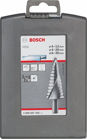 BOSCH - 3 Parçalı Hss Kademeli Matkap Ucu Seti - 4-12: 4-20: 6-30 Mm