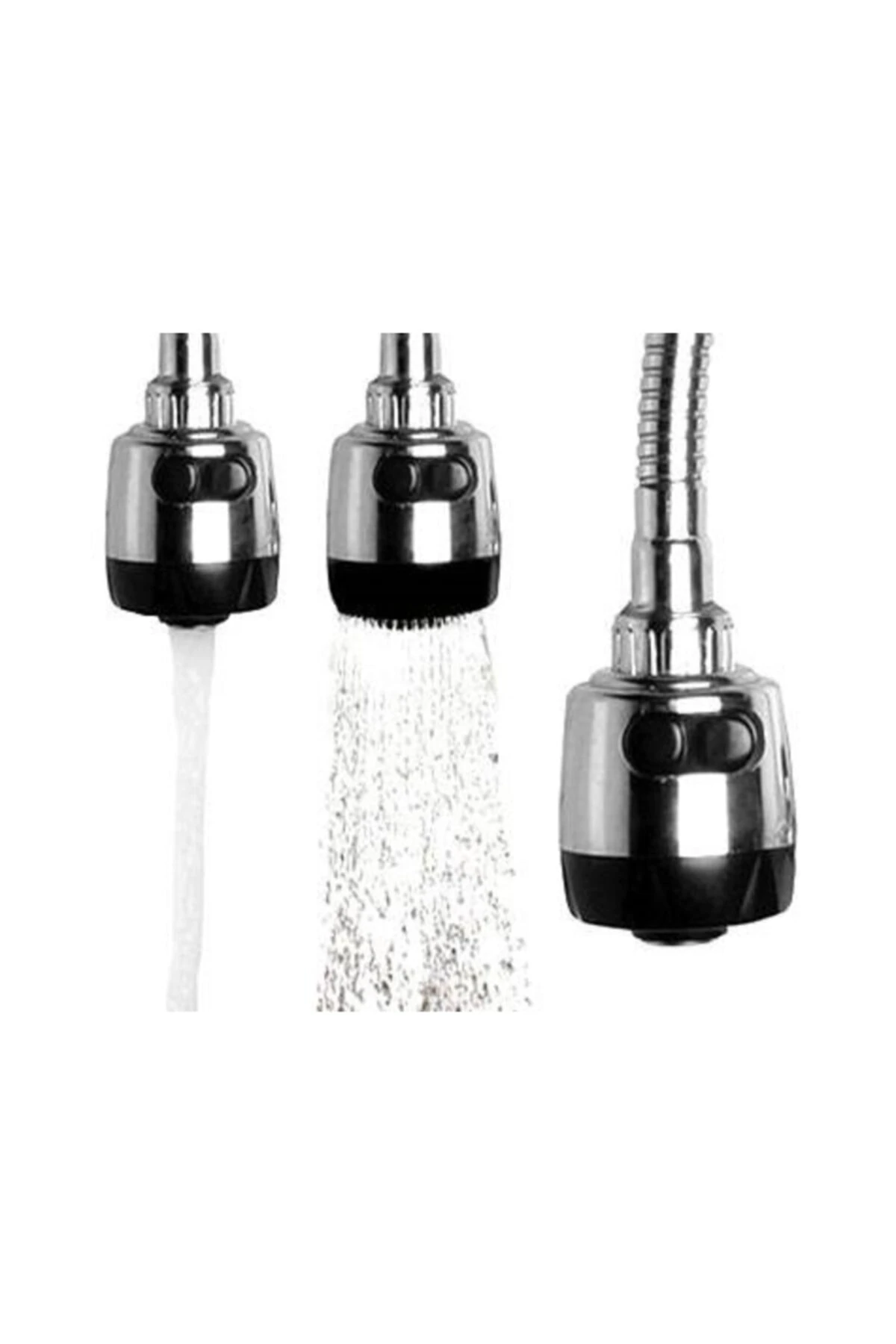 Mutfak Musluk Başlığı Oynar Başlıklı Spiral Krom Musluk Başlığı