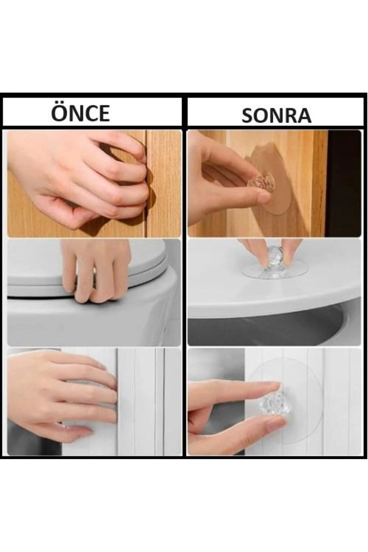 1Adet Mobilya Mutfak Banyo Dolap Çekmece Kulpu Yapışkanlı Kulp Tutacak Askı Klozet Kapağı Kaldırıcı