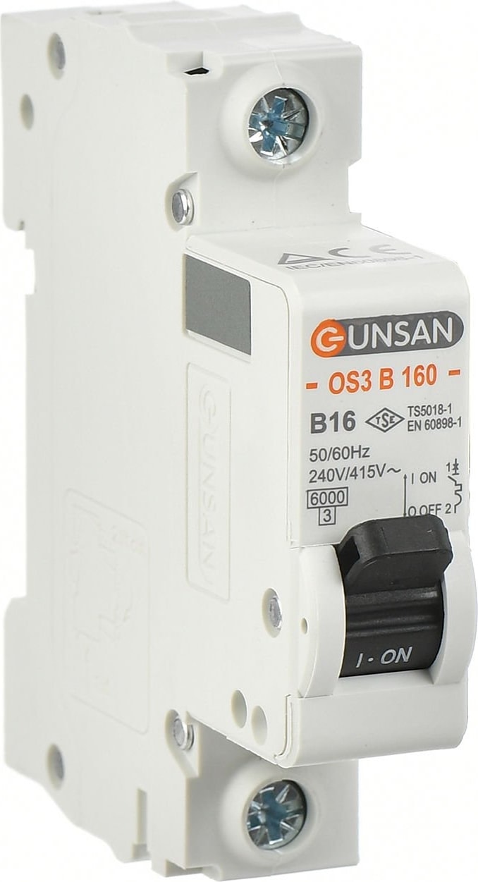 Günsan Valta Otomatik Sigorta 1 Kutup 6kA B Tip 32A