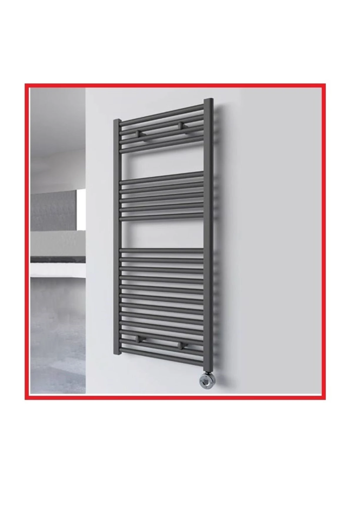 Elektrikli Havlupan 400*1000 Siyah Antrasit Akıllı Termostatlı