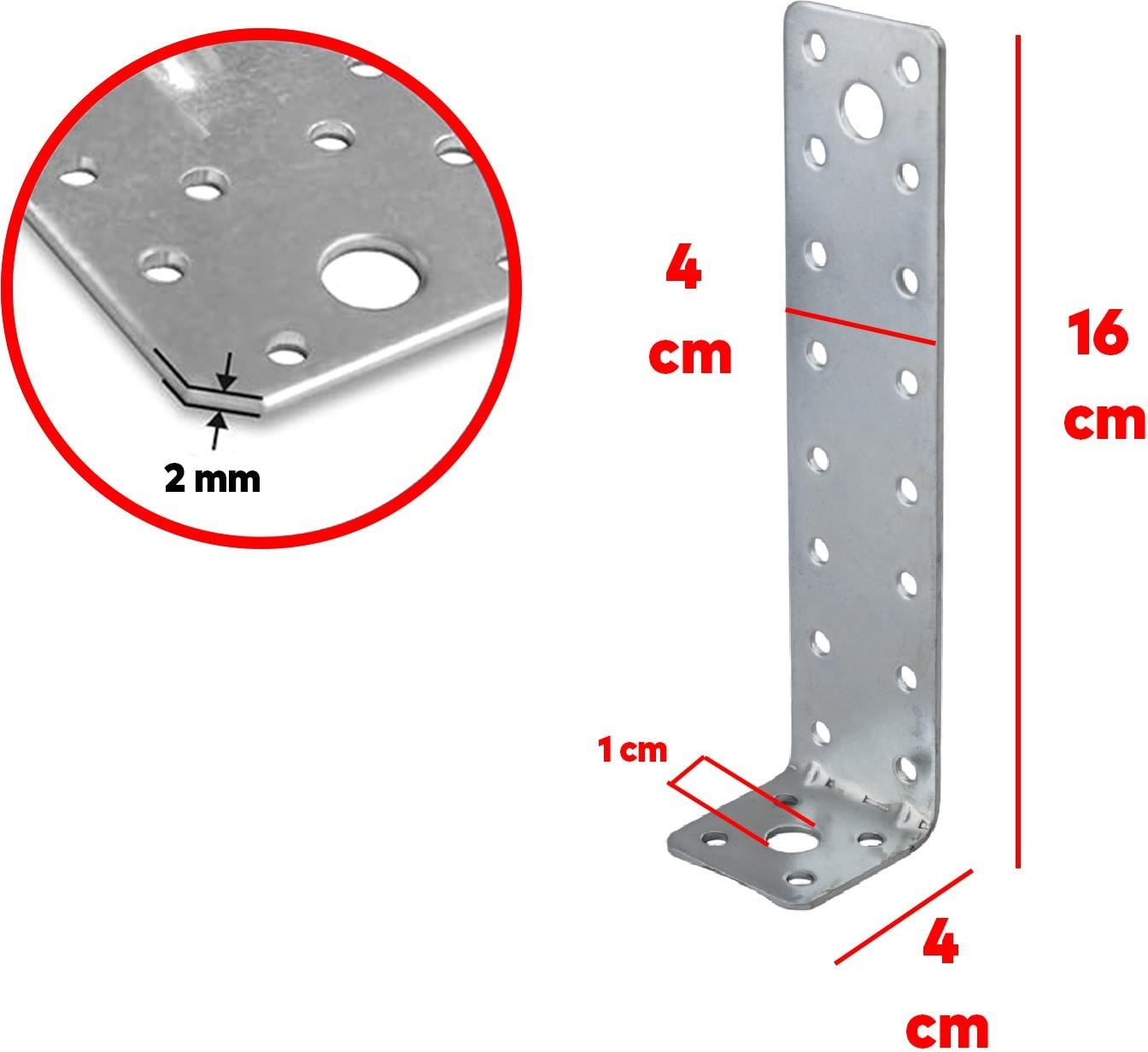 10 Adet Mobilya Dolap Duvar Sabitleme Metal Köşebent 40X40X160 mm Bağlantı Aparatı L Demiri Gönye