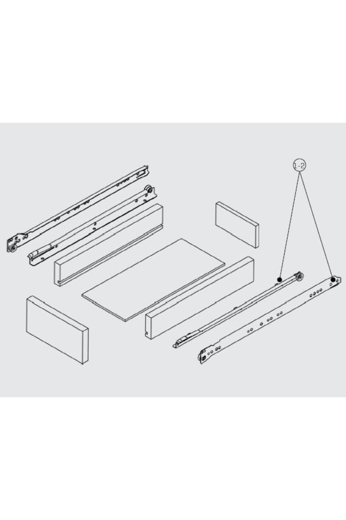 350 Mm Bantlı Metal Ray Set Beyaz