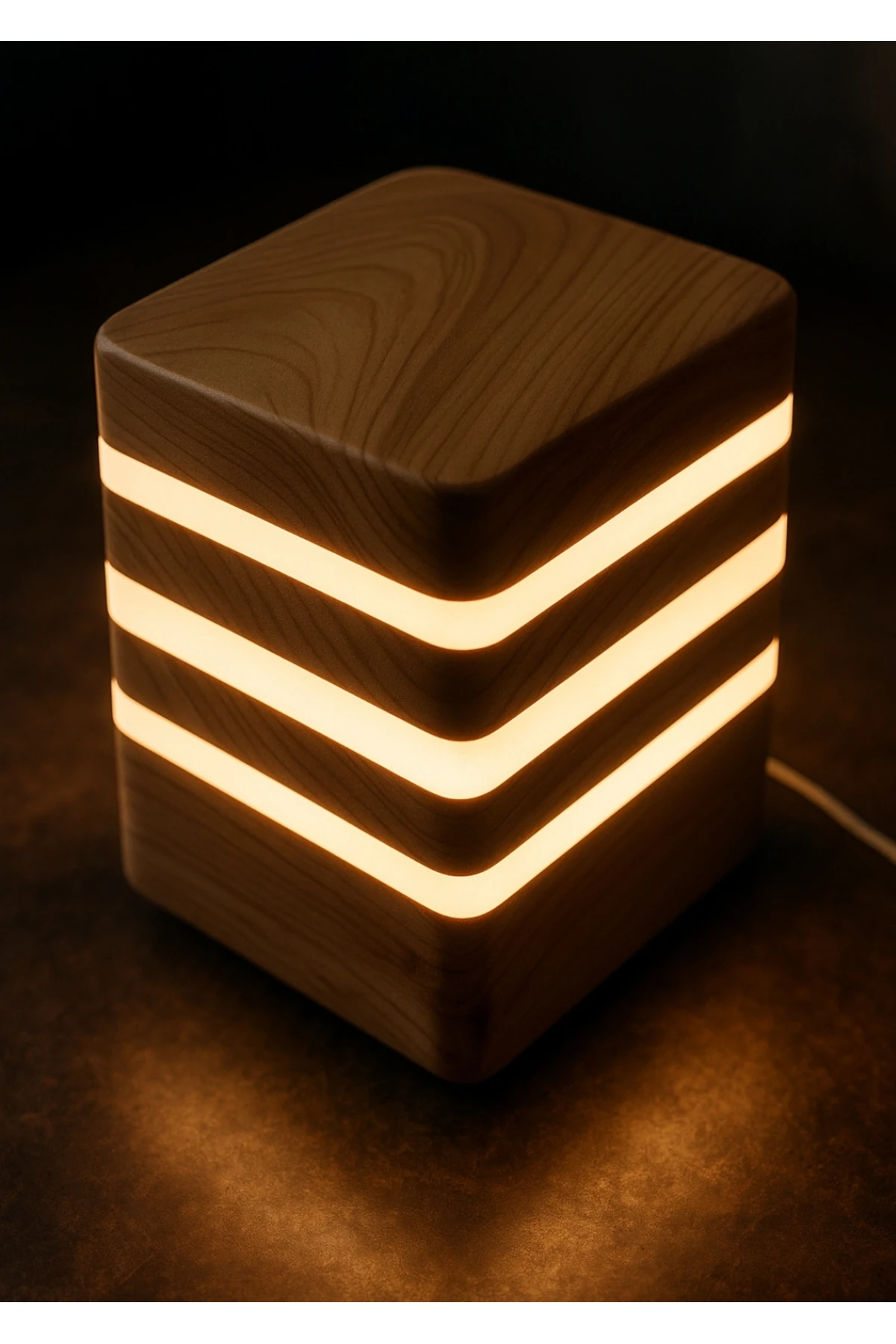 **Prizli Dokunmatik Gece Lambası – Yumuşak Işık, Şık ve Kullanışlı Tasarım 🌙**