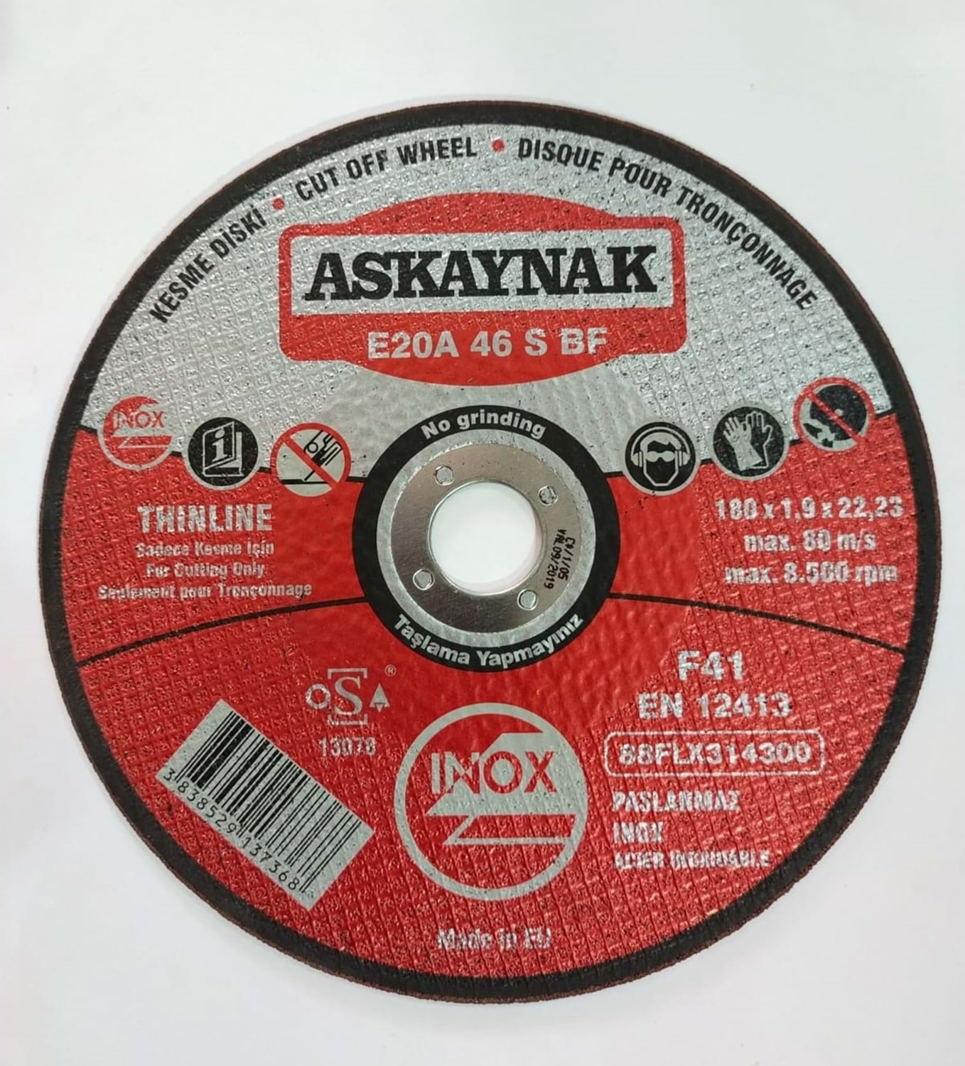 180X1.9X22.23 Inox Kesici